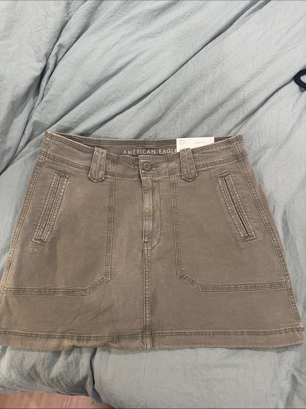 American Eagle Outfitters army green Utility Mini Skirt